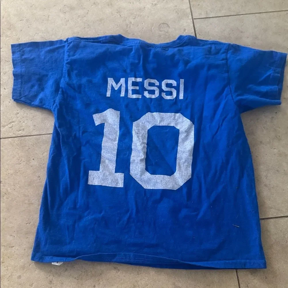 Blue Kids Shirt with Number 10 MESSI - Size Small T Shirt
